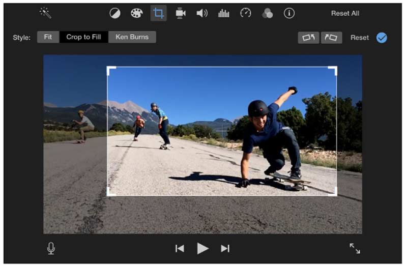 how to crop on imovie iphone