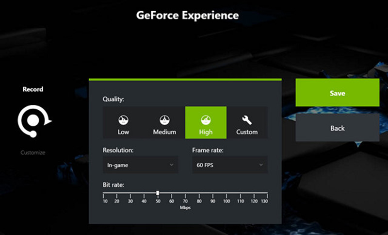 Как начать запись в geforce experience